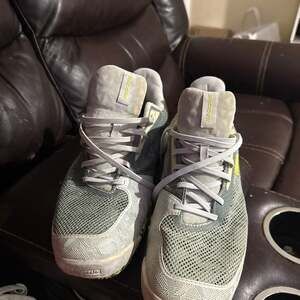 Babolat Jet Mach II Mens Tennis Shoes - Grey/Lime Green, Size 12.5